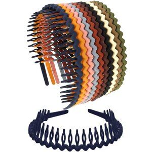 FASOTY 10pcs Plastic Headbands Teeth Comb Headband Non Slip, Fashion Womens Head